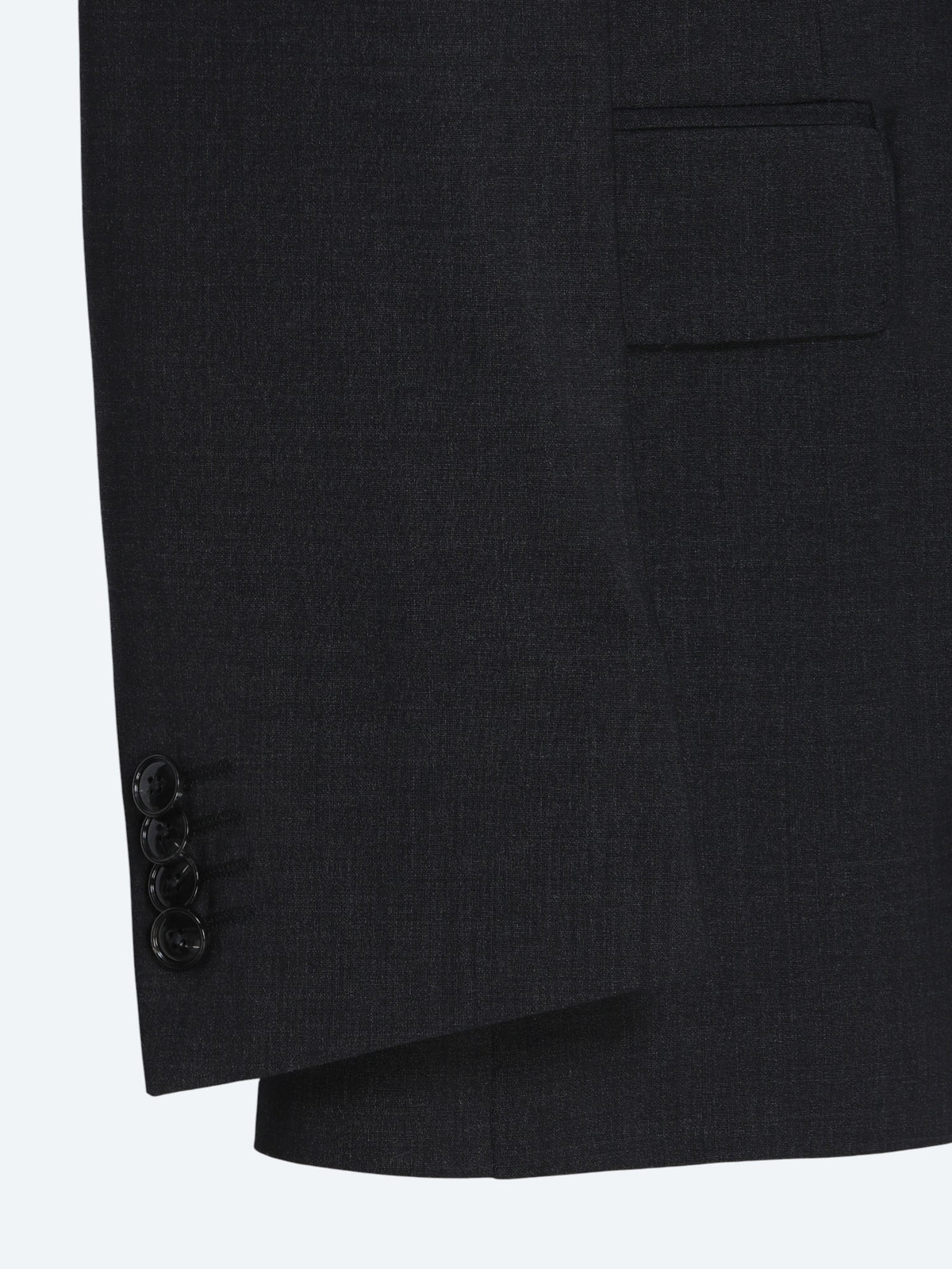 Antrasit Düz Modern Fit Yün Karışımlı Takım Elbise
