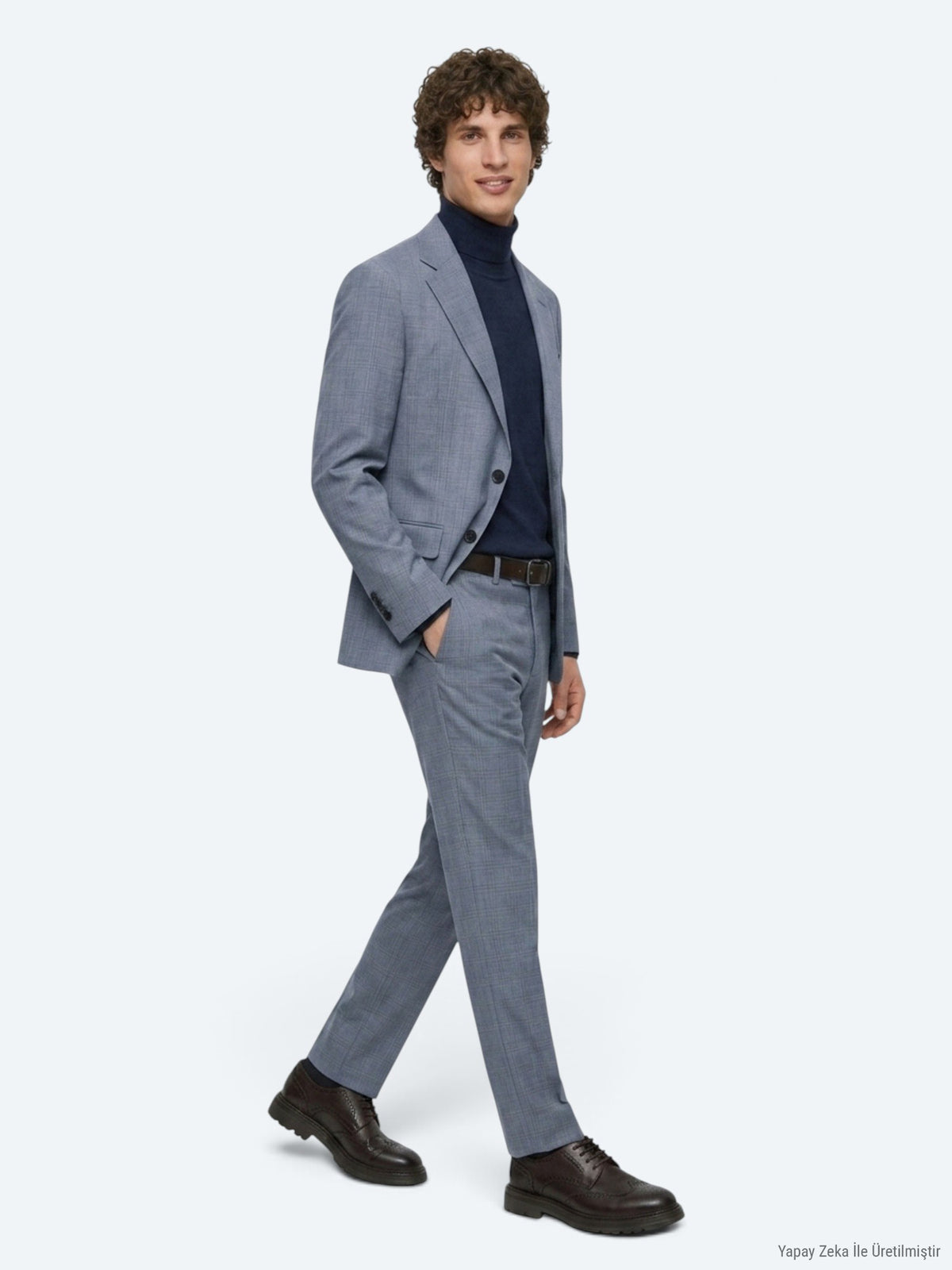 Mavi Modern Fit Takım Elbise