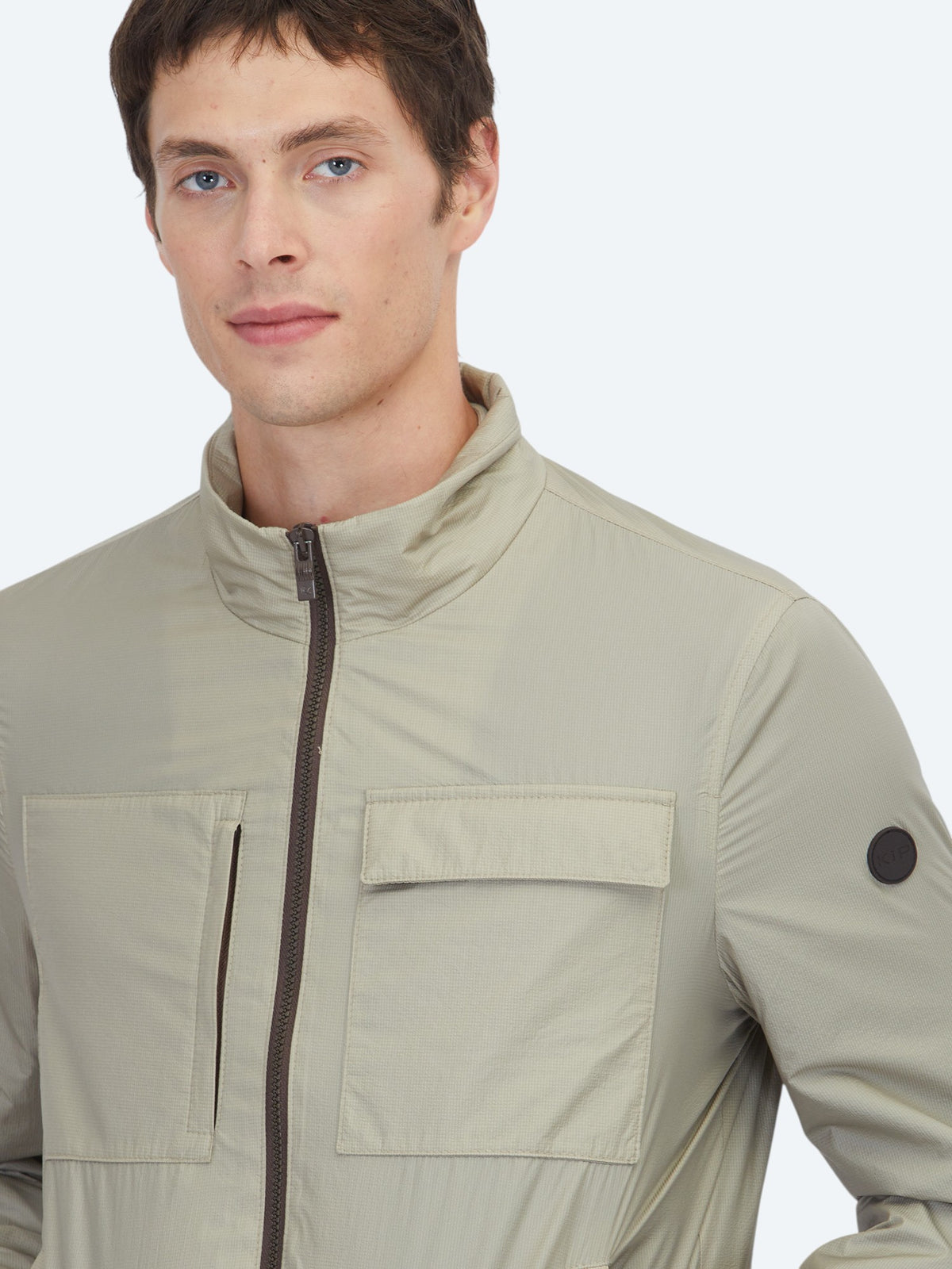 Vizon Regular Fit Dik Yaka Casual Dokuma Mont