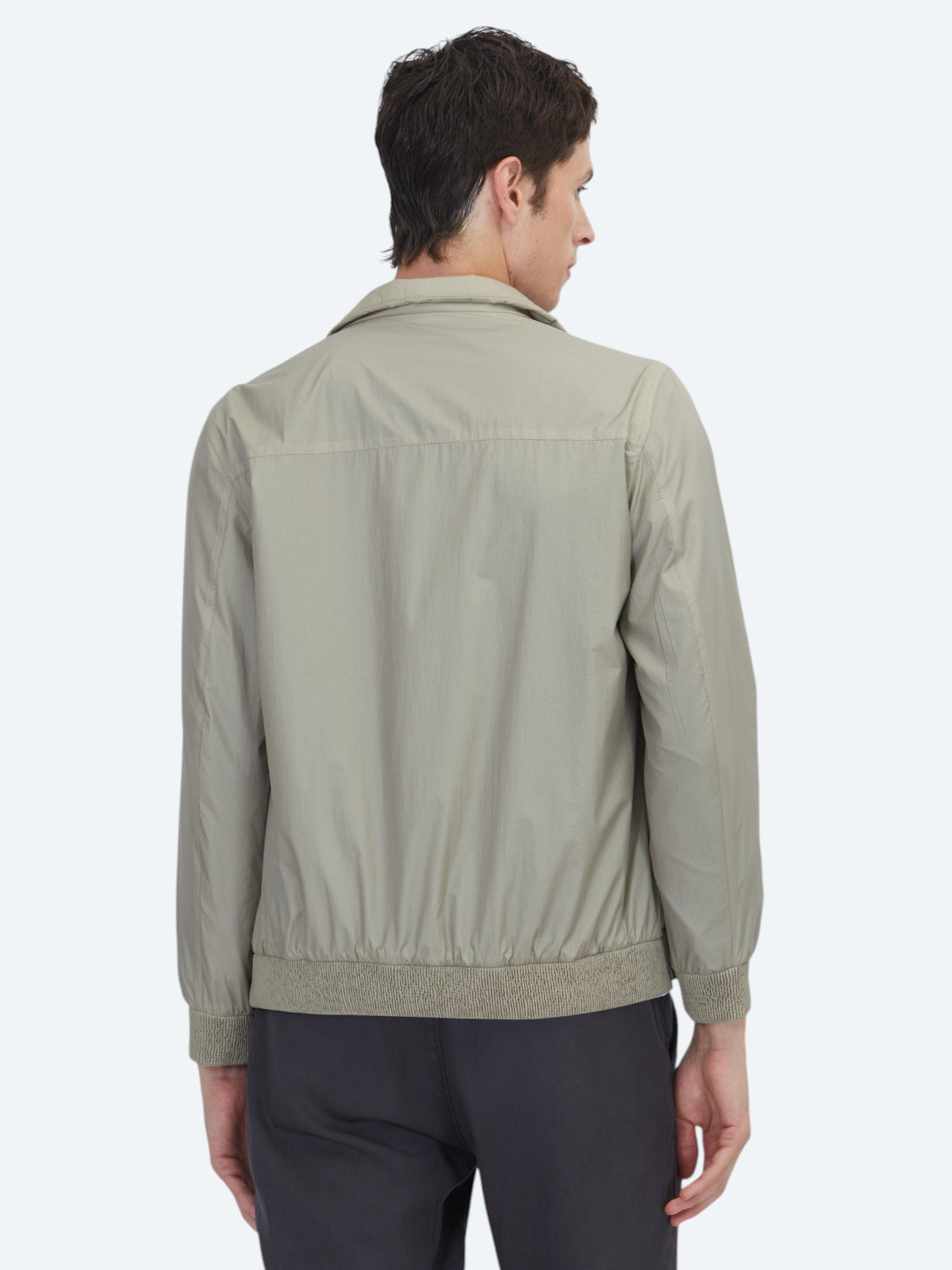 Vizon Regular Fit Dik Yaka Casual Dokuma Mont