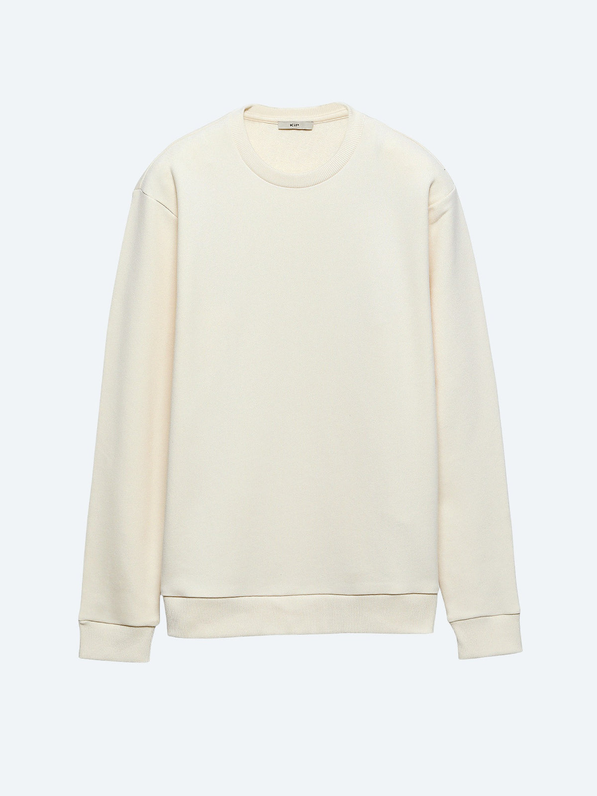 Ekru Bisiklet Yaka Sweatshırt