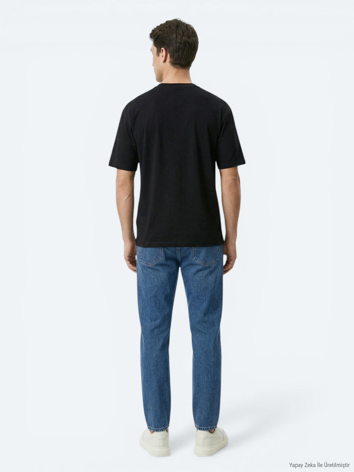 Siyah Düz %100 Pamuk T-Shirt