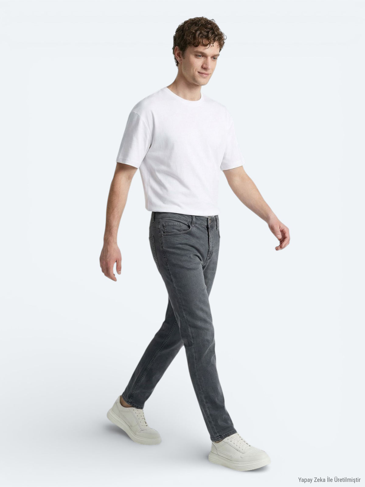 Beyaz Düz %100 Pamuk T-Shirt