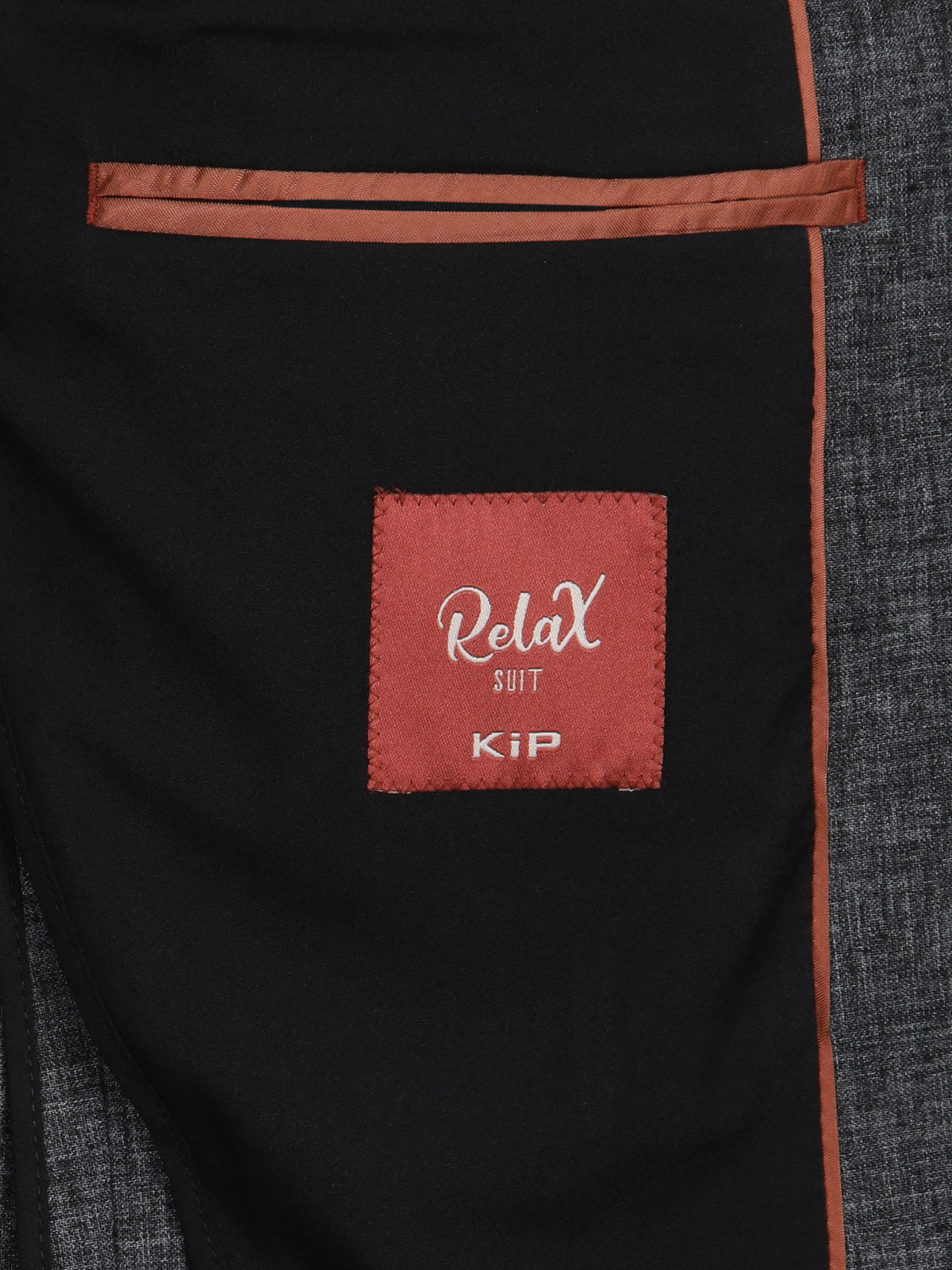 Siyah Desenli Modern Fit Keten Karışımlı Takım Elbise