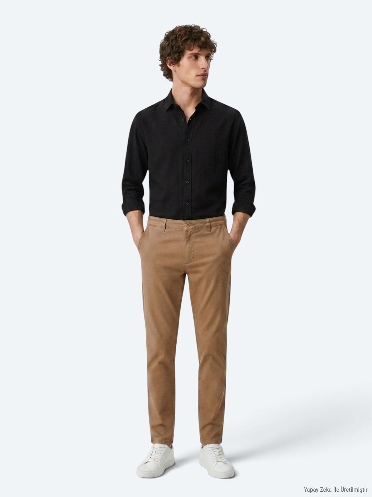 Deve Tüyü Düz Dokuma Regular Fit Casual Pamuk Karışımlı Pantolon