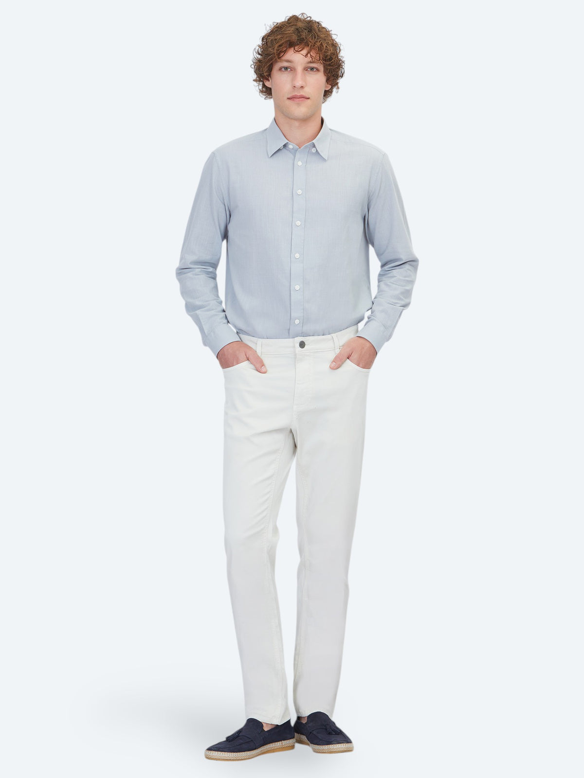 Taş Dokuma Slim Fit Spor Pamuk Karışımlı Pantolon