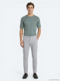 Gri Dokuma Jogging Fit Casual Pantolon