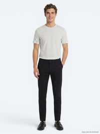 Siyah Dokuma Jogging Fit Casual Pantolon
