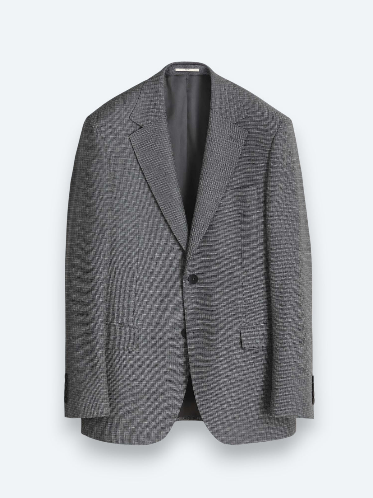 Gri Çizgili Modern Fit %100 Yün Takım Elbise