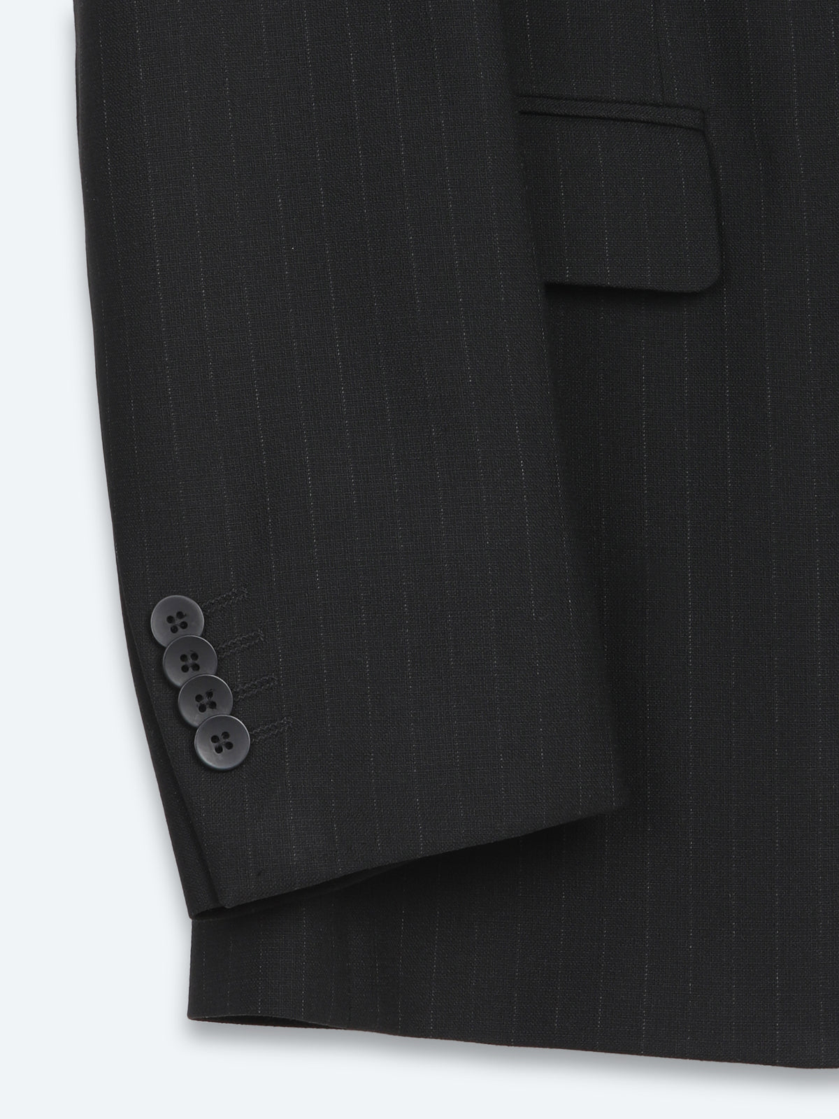 Siyah Çizgili Modern Fit Takım Elbise