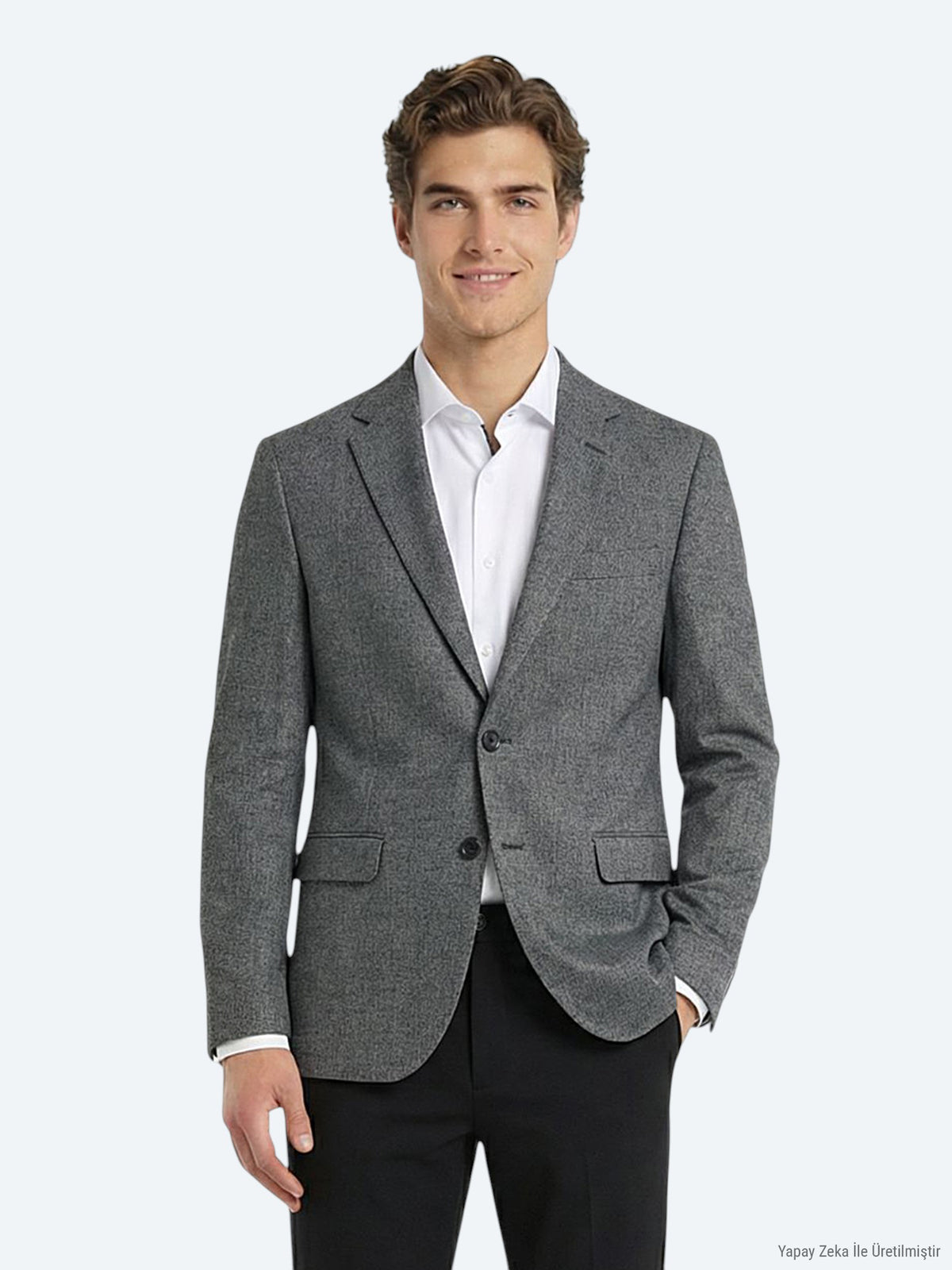 Renkli Mikro Modern Fit Yün Karışımlı Ceket