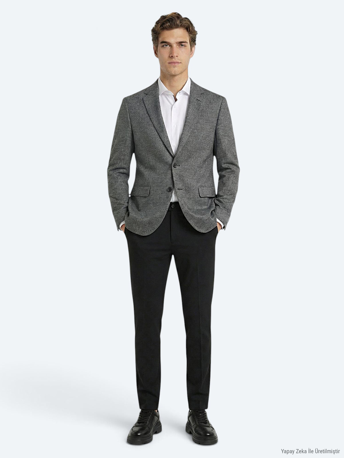 Renkli Mikro Modern Fit Yün Karışımlı Ceket