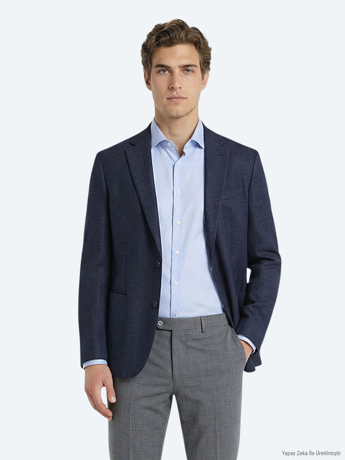 Renkli Mikro Modern Fit Yün Karışımlı Ceket