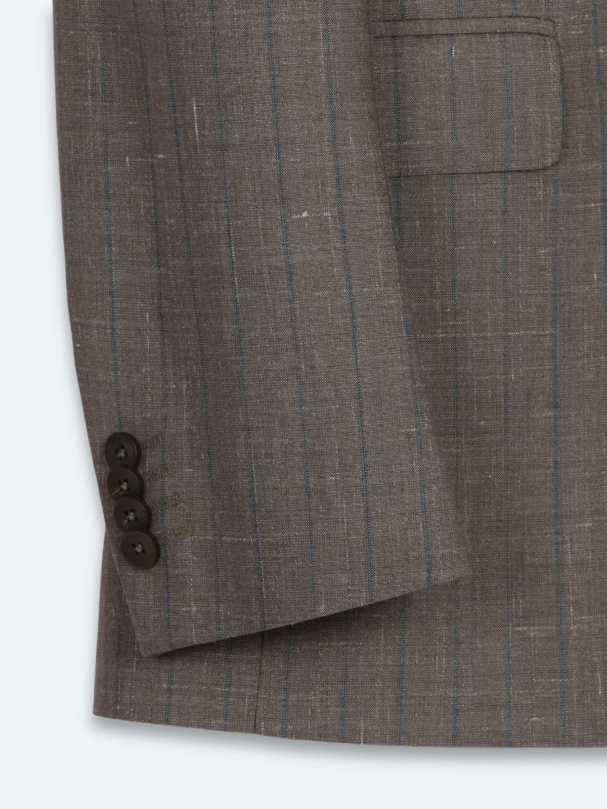 Vizon Çizgili Modern Fit İpek Karışımlı Takım Elbise