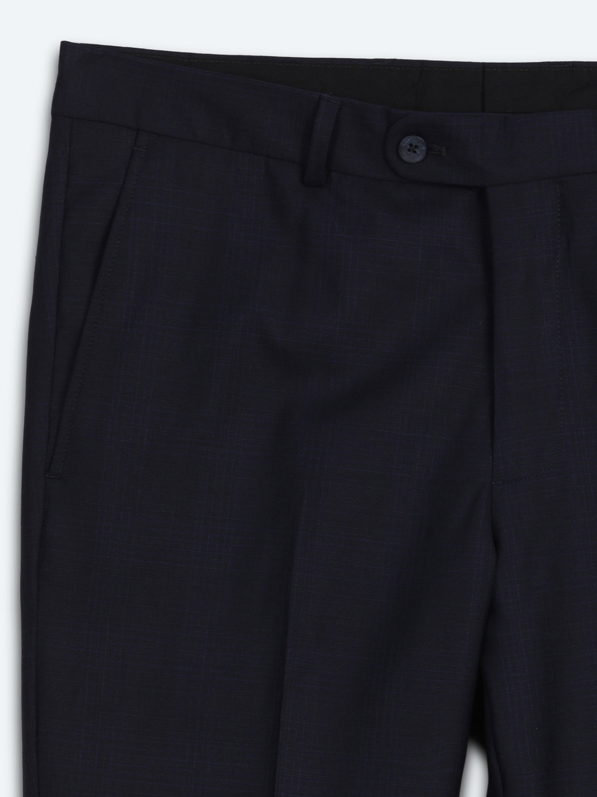 Lacivert Potikare Modern Fit %100 Yün Takım Elbise