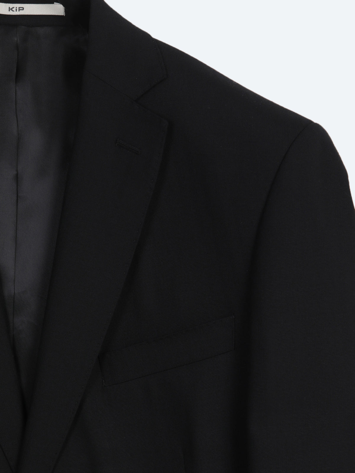 Siyah Çizgili Regular Fit %100 Yün Takım Elbise