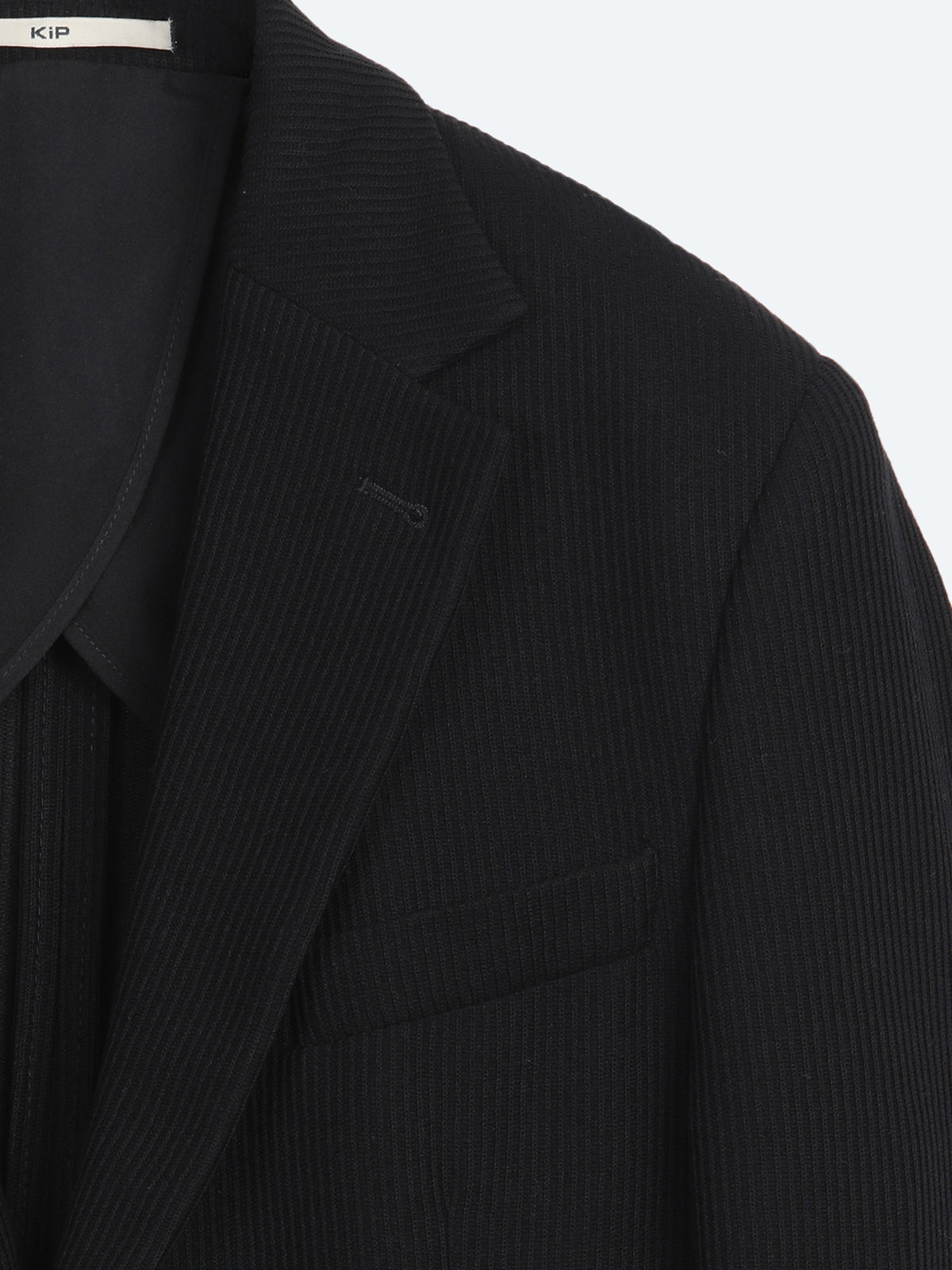 Siyah Çizgili Modern Fit Örme Ceket
