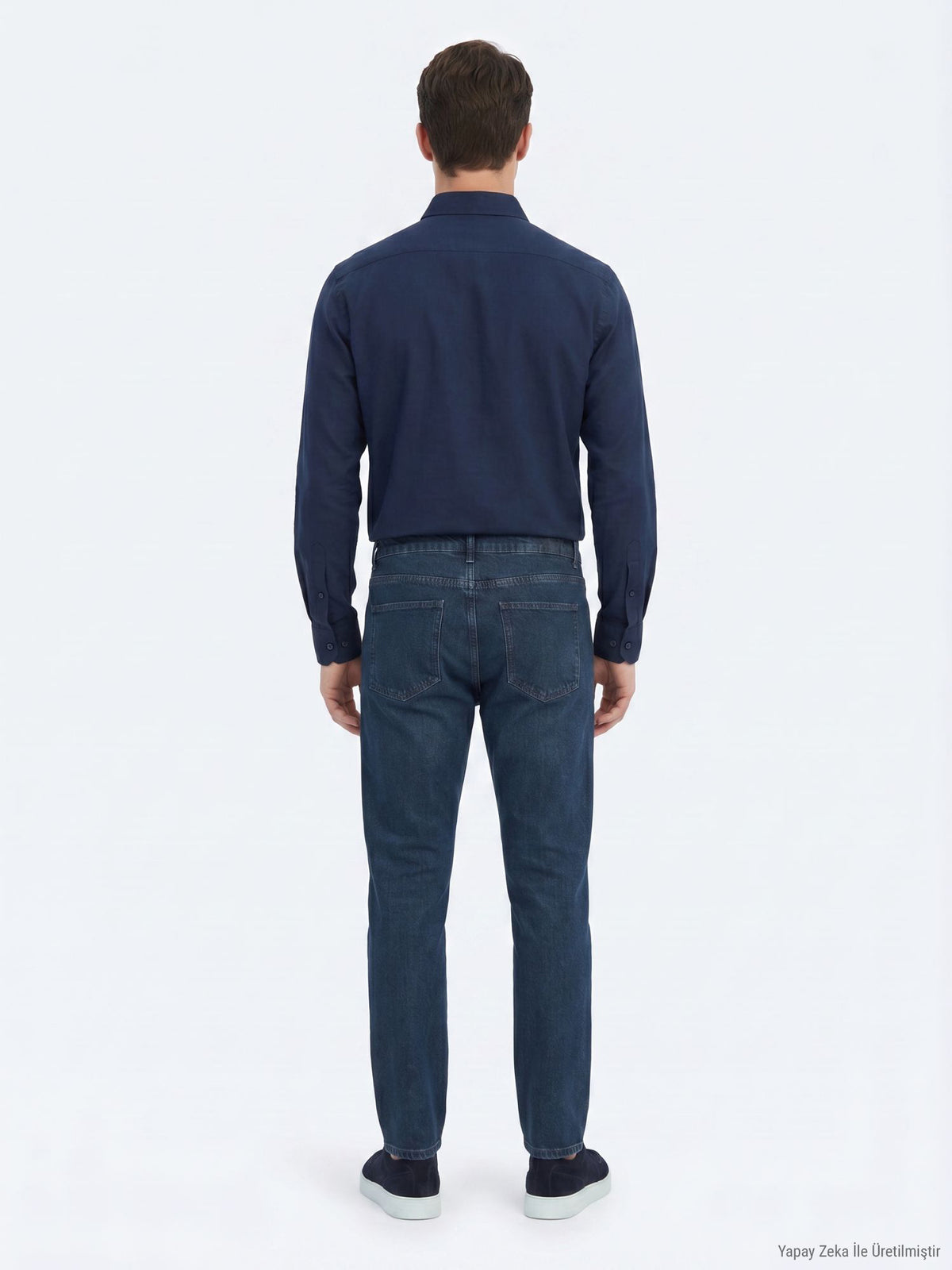 İndigo Regular Fit Denim %100 Pamuk Pantolon