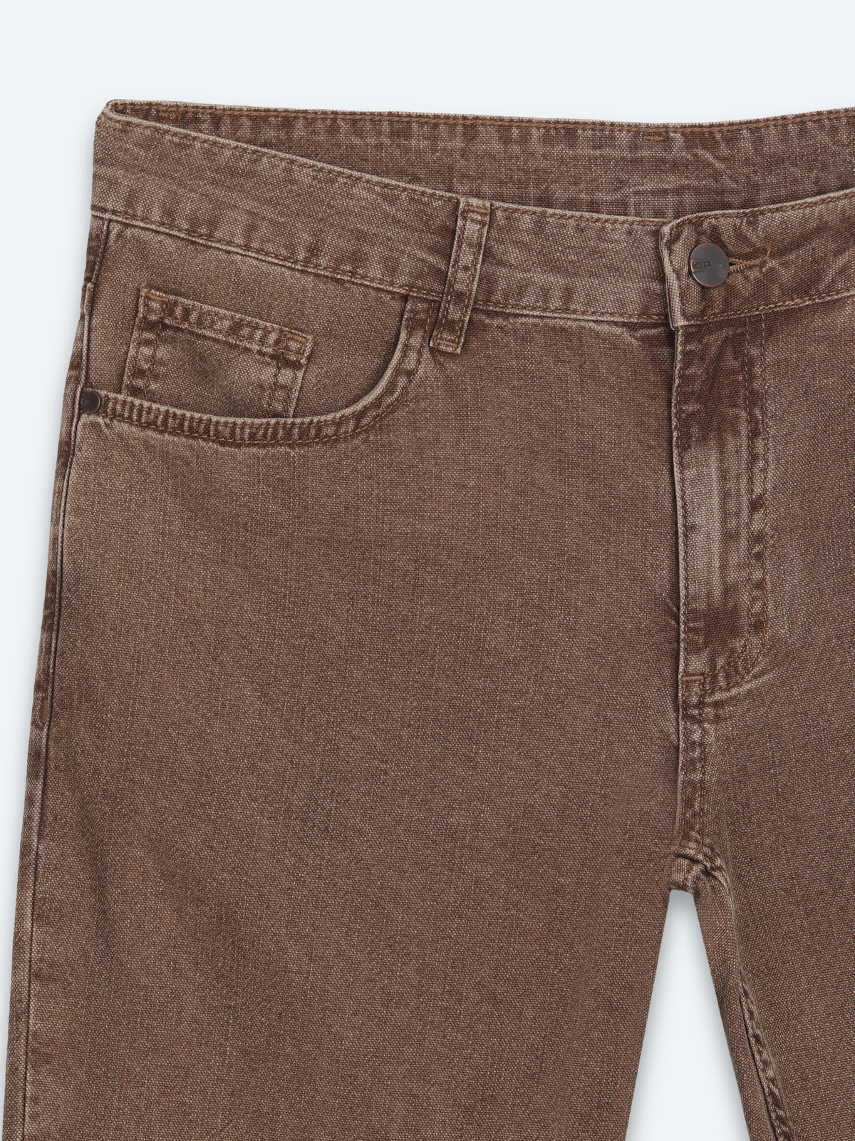 Kahverengi Regular Fit Denim %100 Pamuk Pantolon