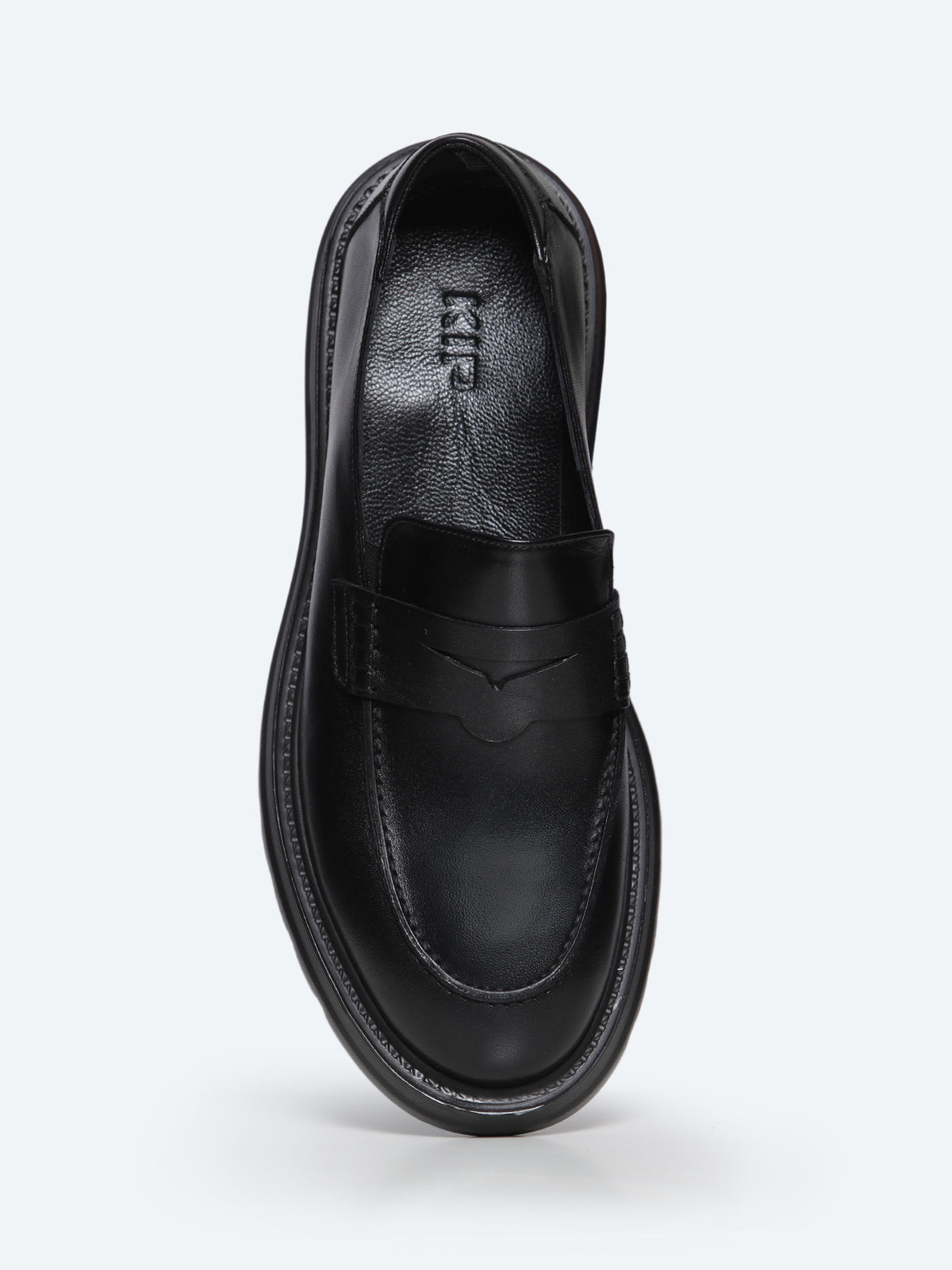 Siyah Deri Smart Casual Loafer