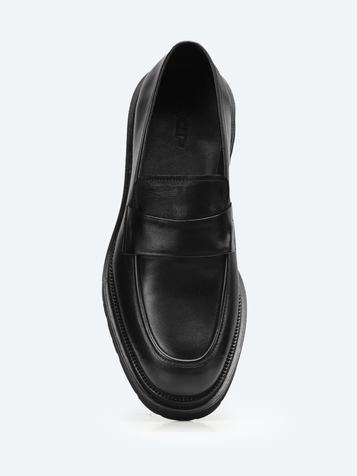 Siyah Deri Smart Casual Loafer