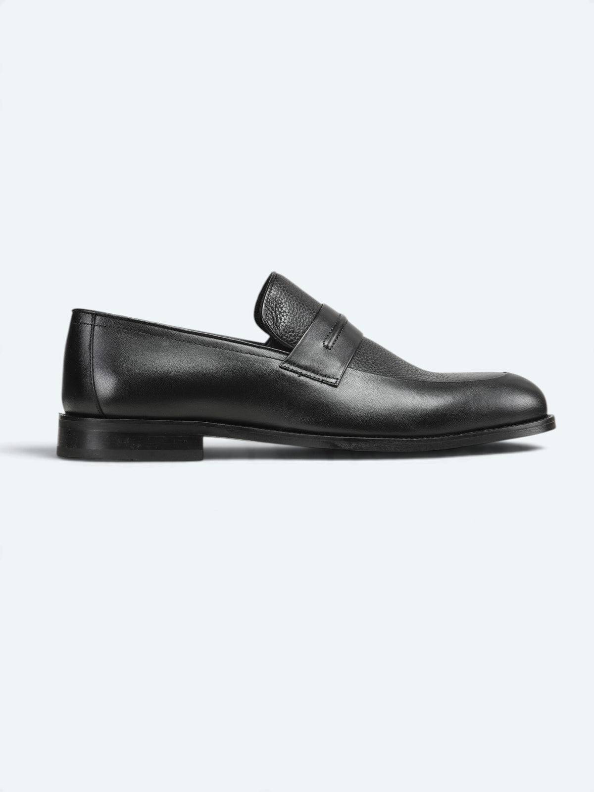 Siyah Deri Klasik Loafer