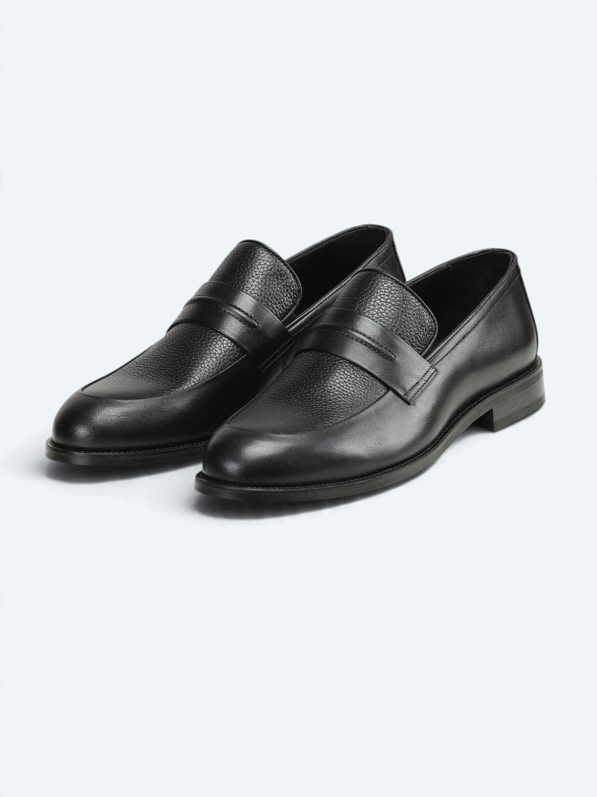 Siyah Deri Klasik Loafer