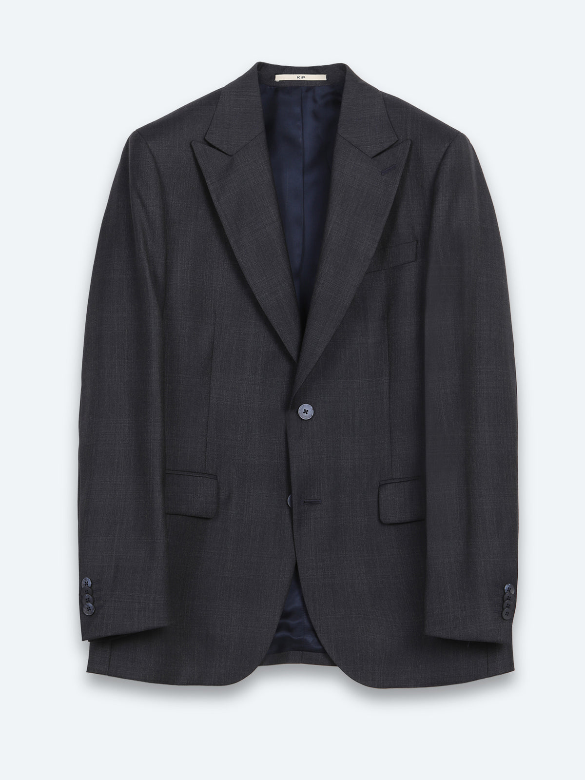 Lacivert Kareli Modern Fit %100 Yün Takım Elbise
