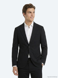 Siyah Mikro Modern Fit Örme Takım Elbise