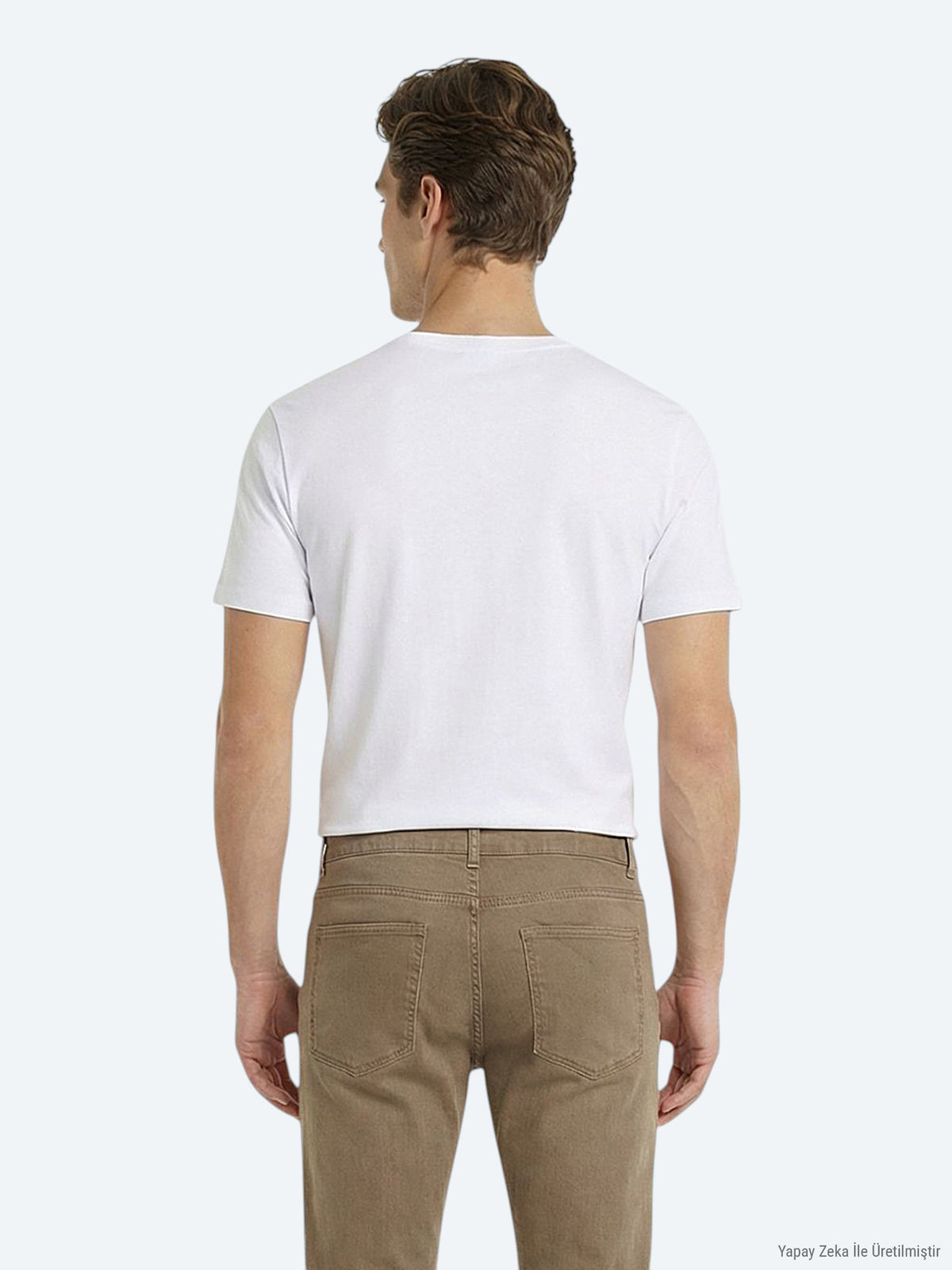 Beyaz 5'li Düz %100 Pamuk T-Shirt