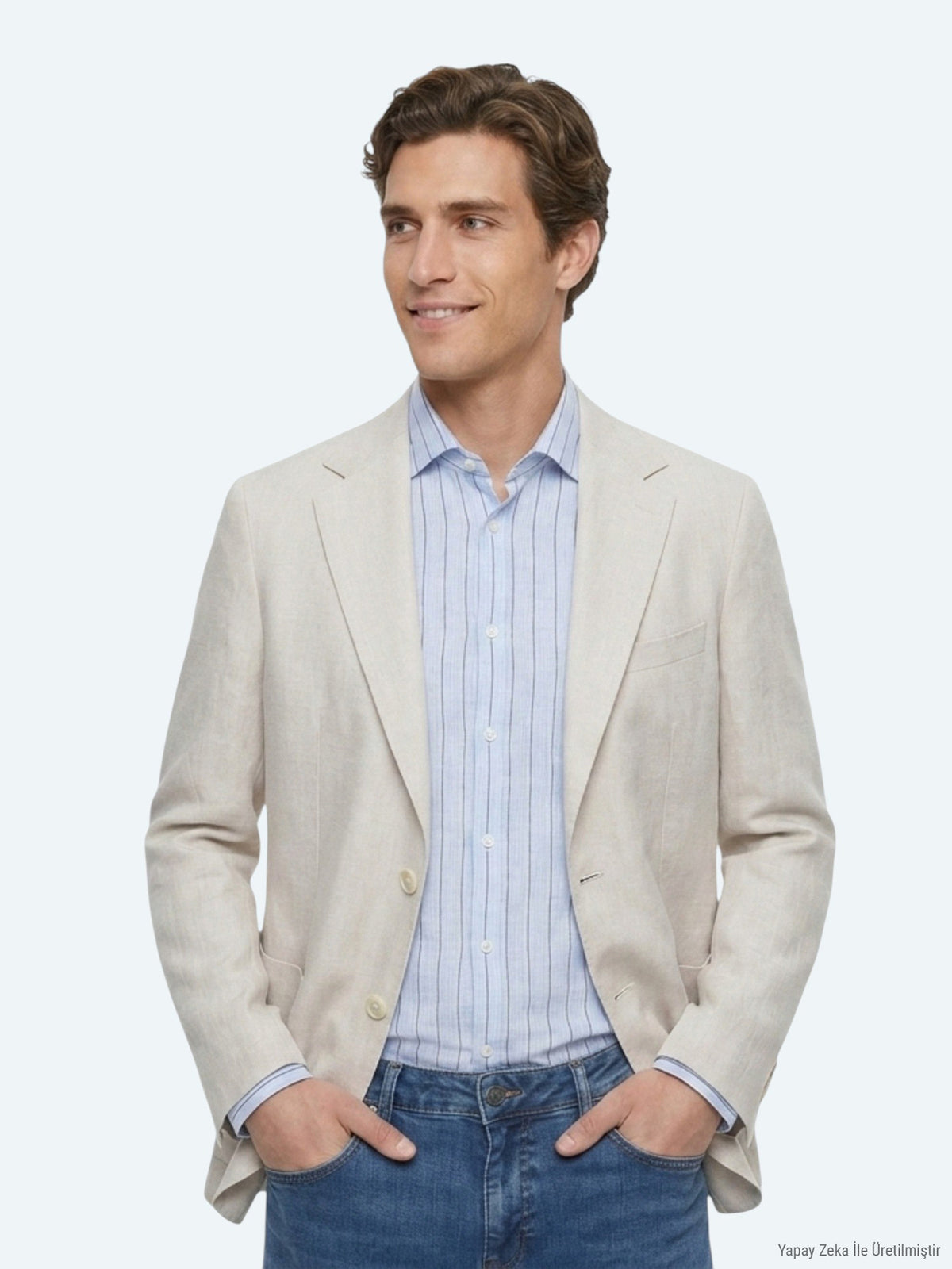 Taş Modern Fit %100 Keten Ceket
