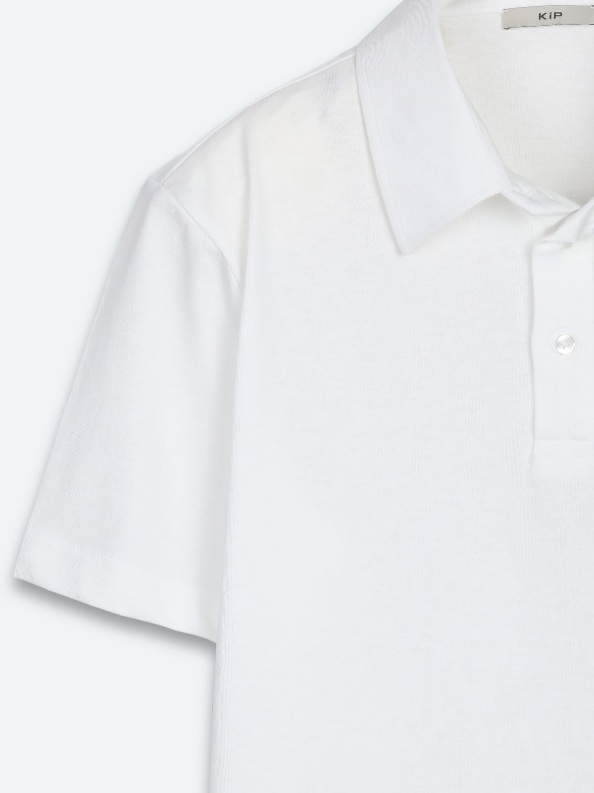 Beyaz Düz Pamuk Karışımlı T-Shirt