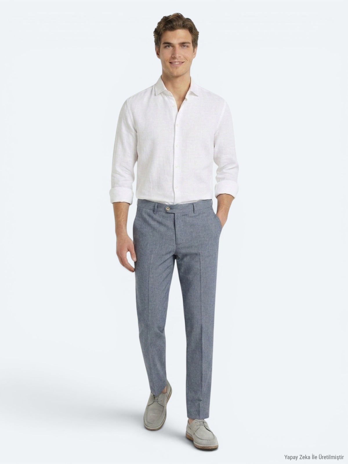 Mavi Kumaş Relaxed Fit Casual Keten Karışımlı Pantolon