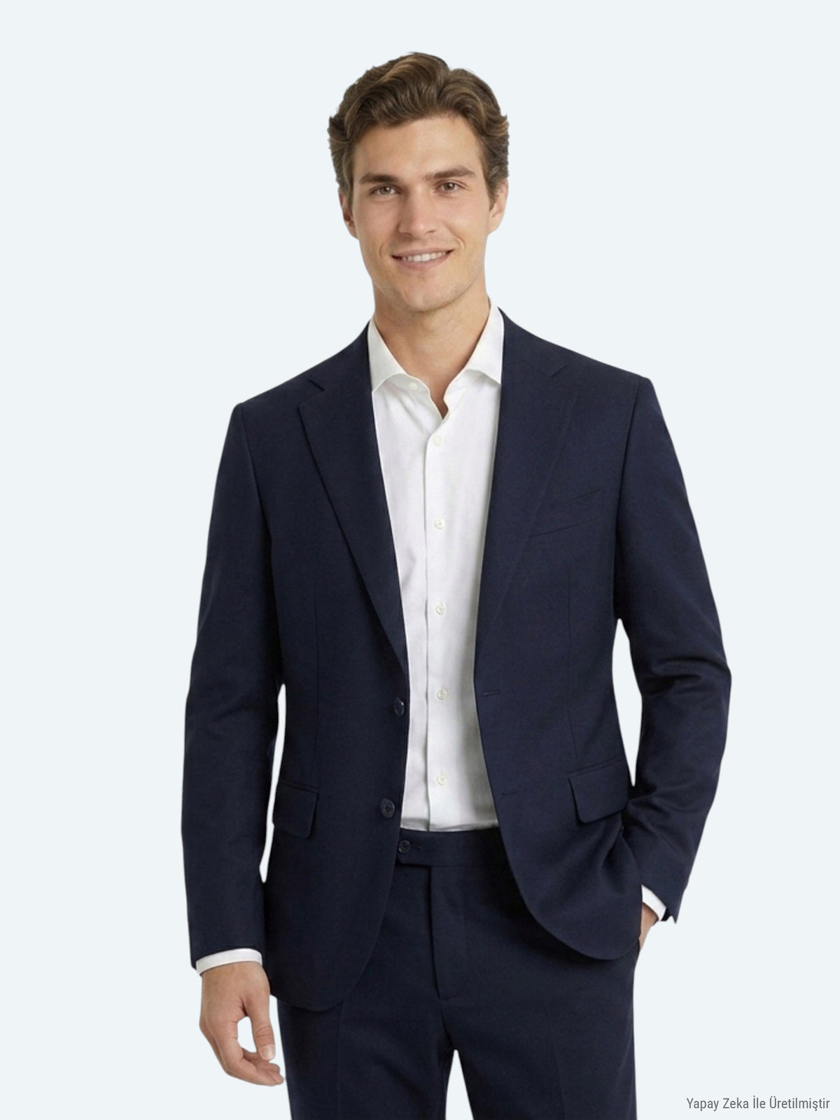 Lacivert Düz Modern Fit Takım Elbise