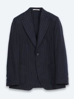 Lacivert Modern Fit Yün Karışımlı Ceket