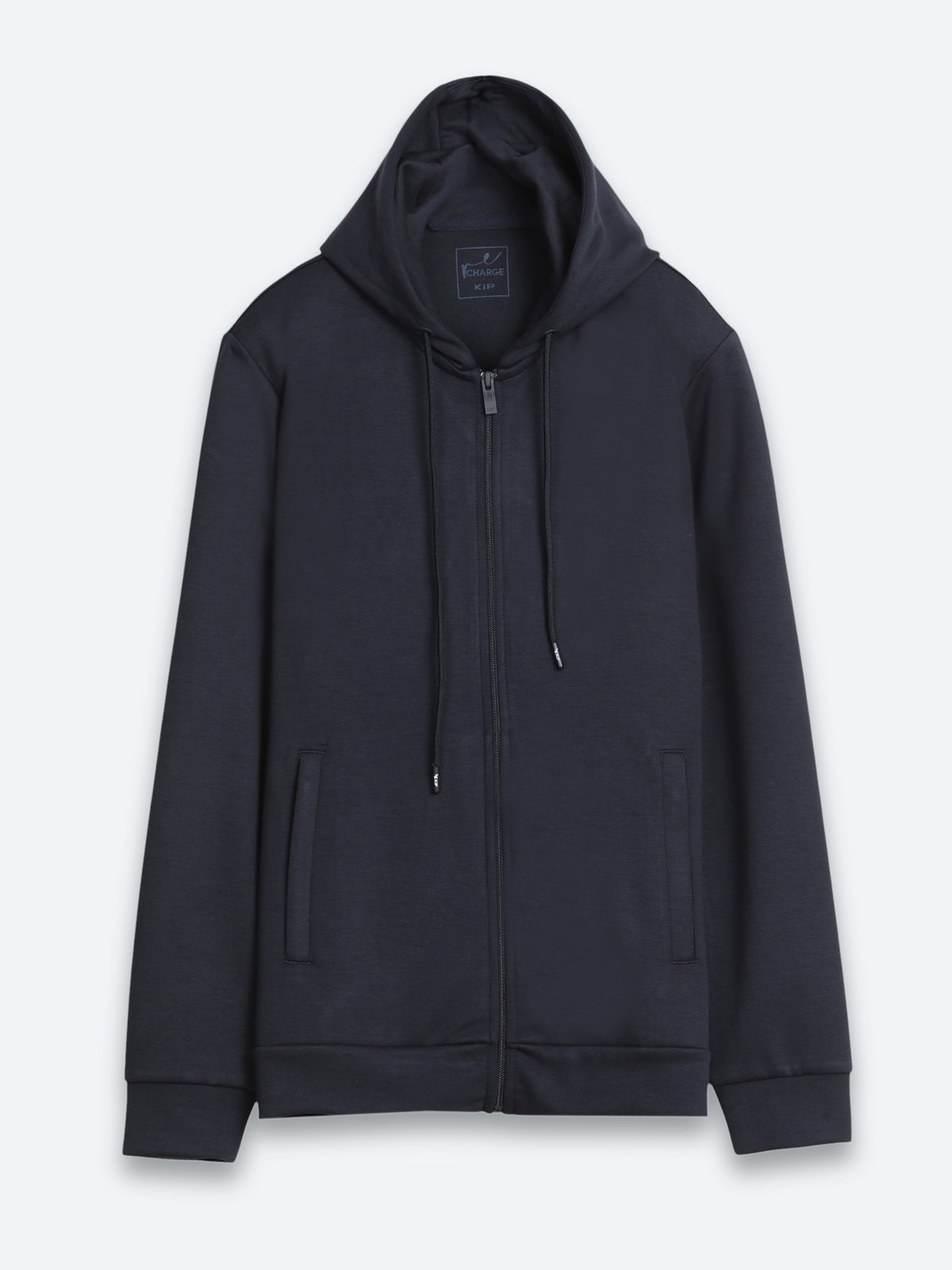 Lacivert Kapüşonlu Düz Sweatshirt