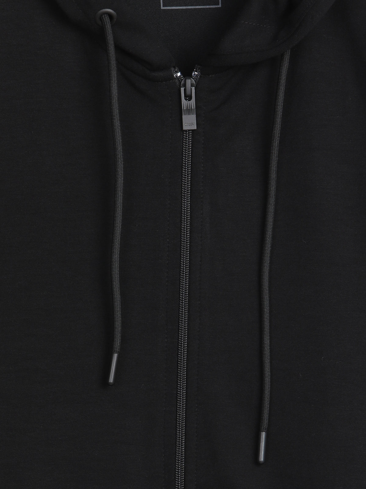 Siyah Kapüşonlu Düz Sweatshirt