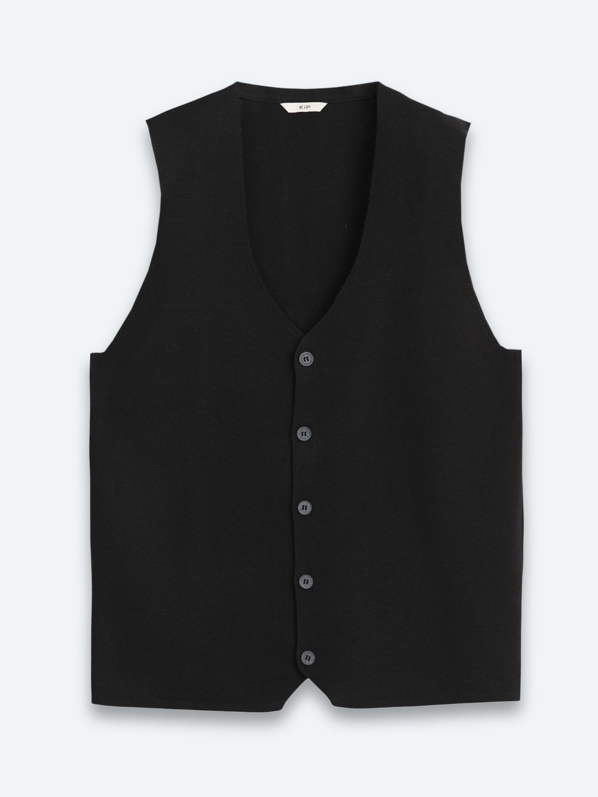 Siyah Regular Fit Casual Örme Triko Yelek