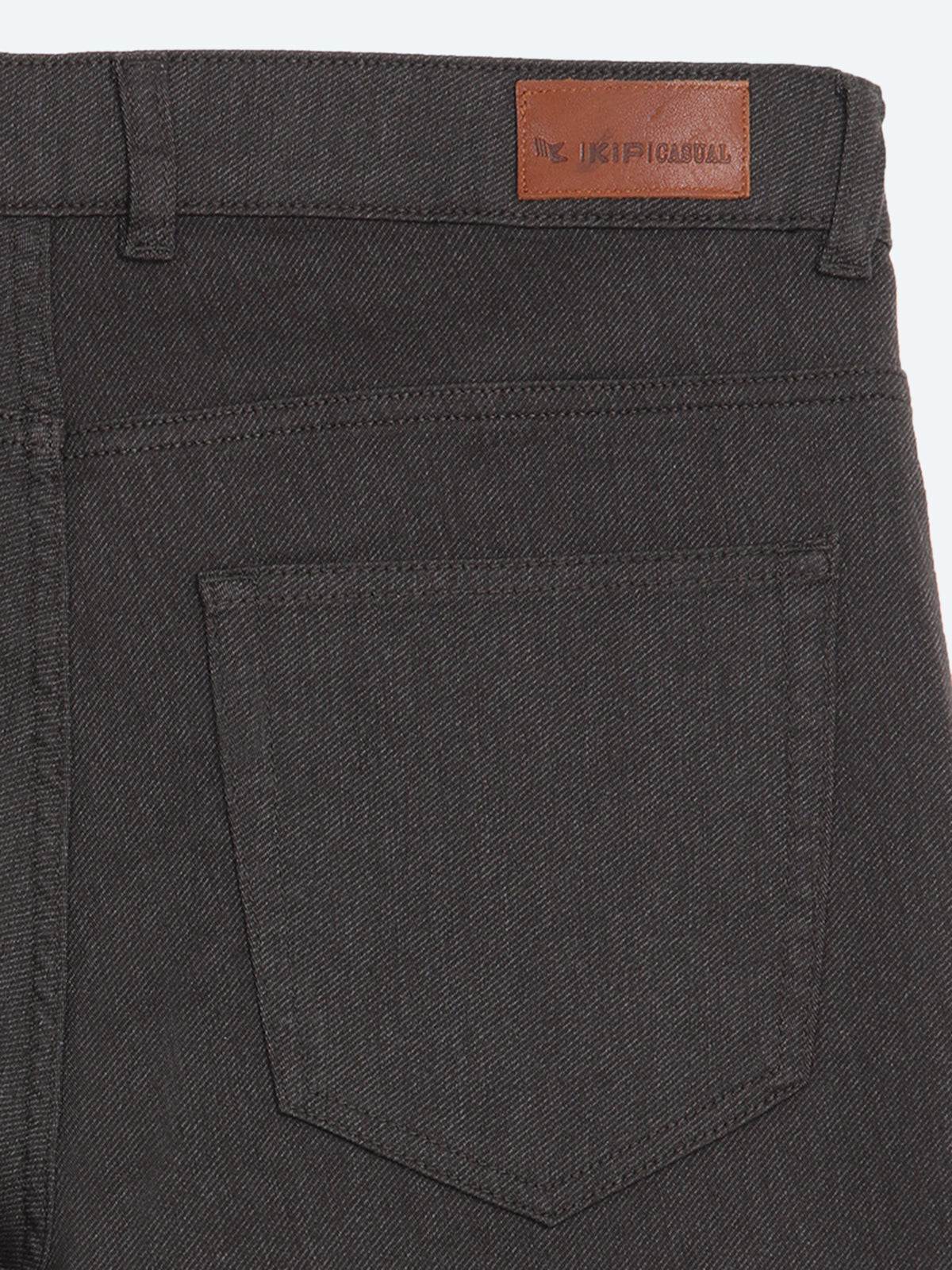 Kahverengi Düz Dokuma Slim Fit Spor Pamuk Karışımlı Pantolon