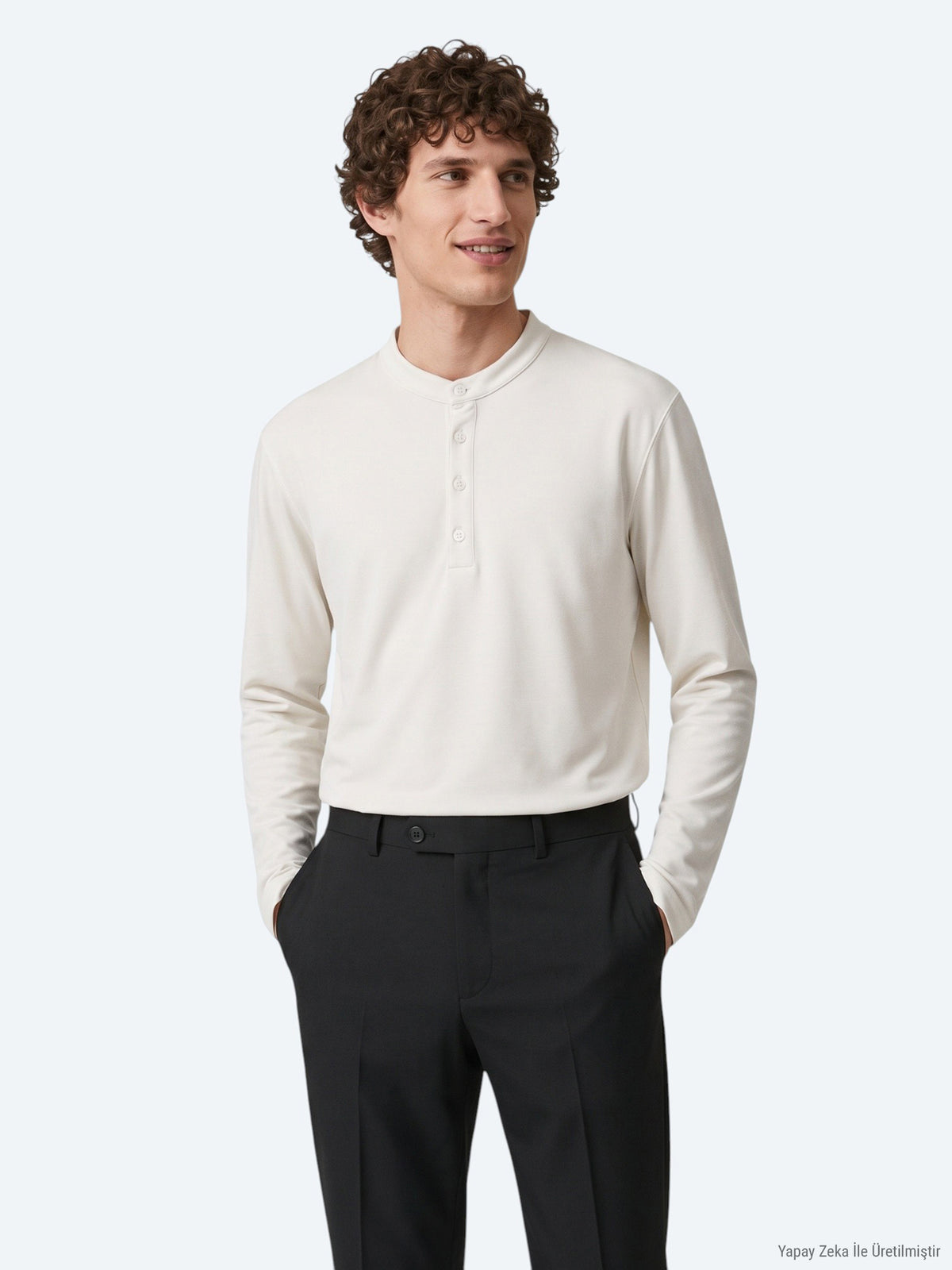 Ekru Düz T-Shirt