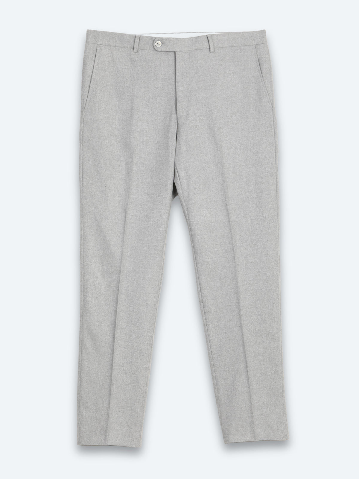 Gri Düz Dokuma Fitted Fit Klasik Pantolon