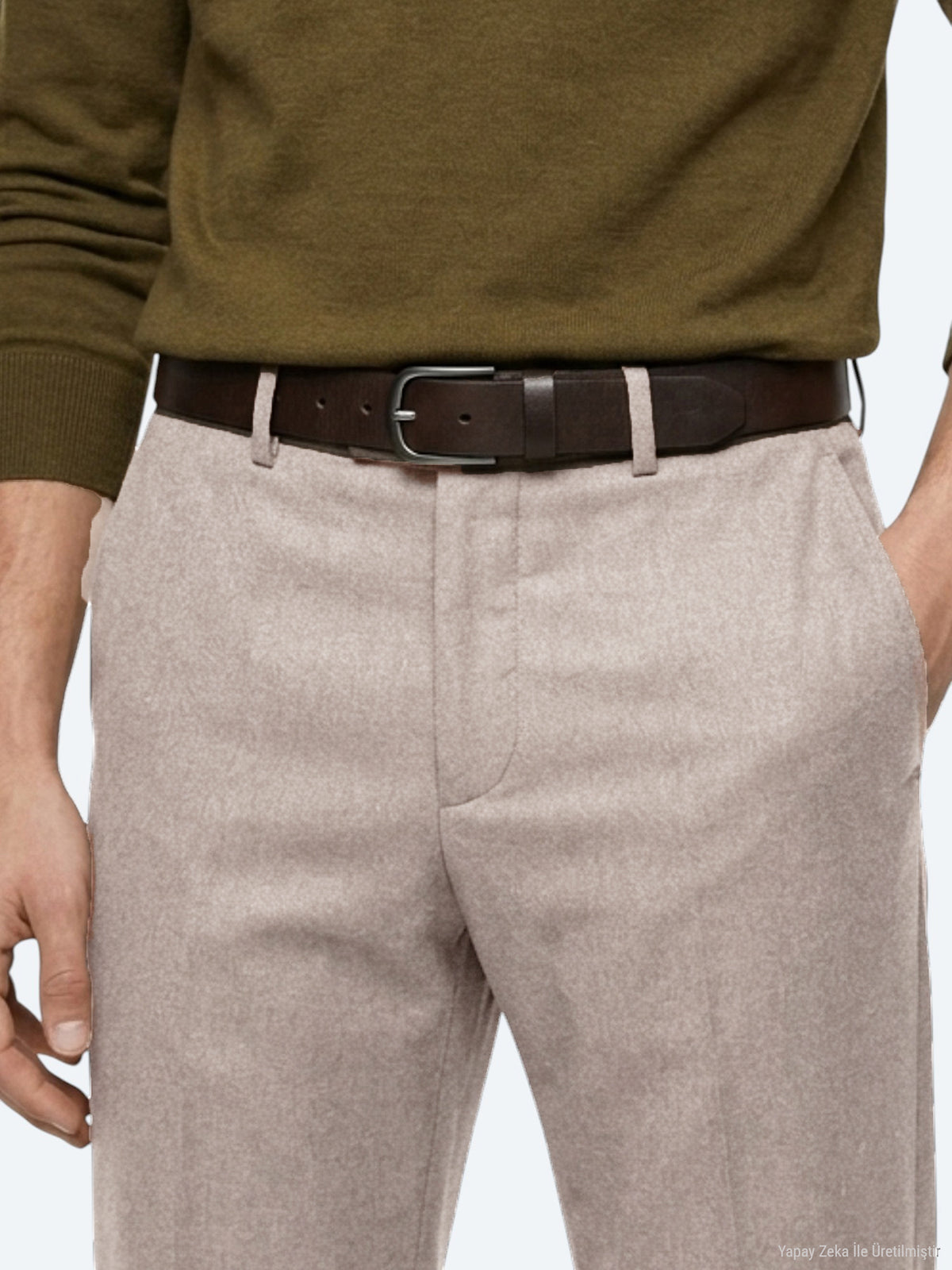 Vizon Düz Dokuma Fitted Fit Klasik Pantolon