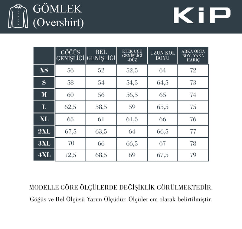 Beden Tablosu - Gömlek (Overshirt)