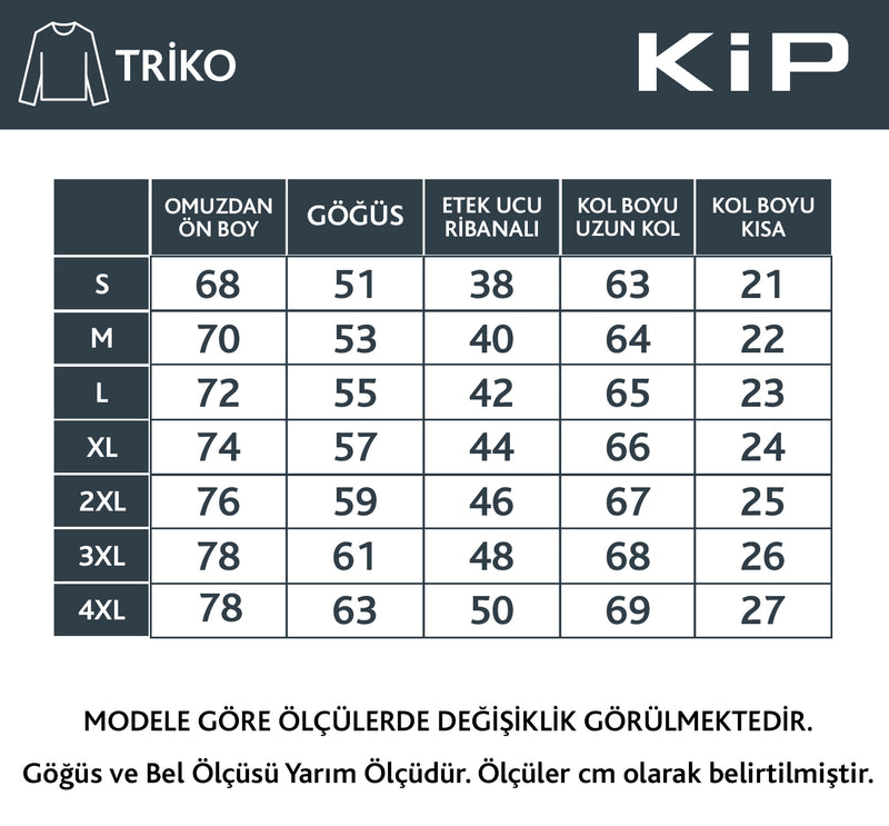 Beden Tablosu - Triko