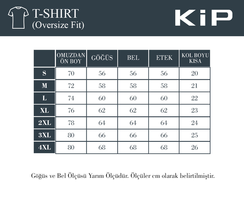 Beden Tablosu - T-Shirt (Oversize Fit)