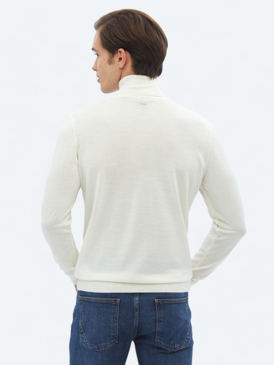 Ecru Knitwear Sweatshirt - 6