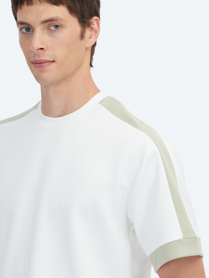 Ecru Plain T-Shirt - 3