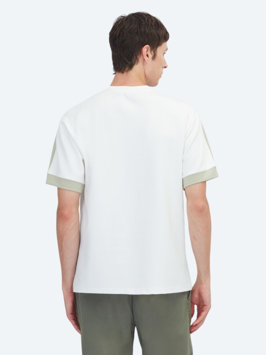 Ekru Düz T-Shirt - 4