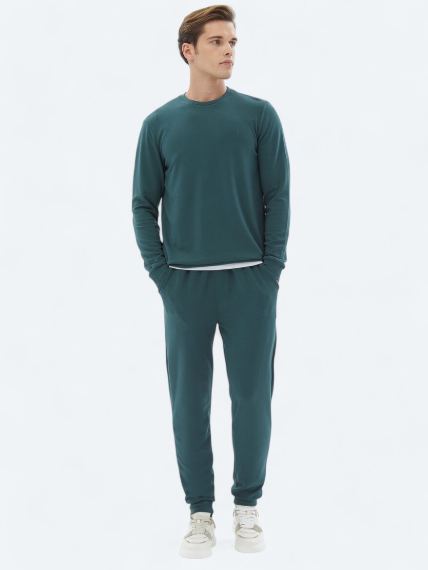 Green Crew Neck Sweatshirt 