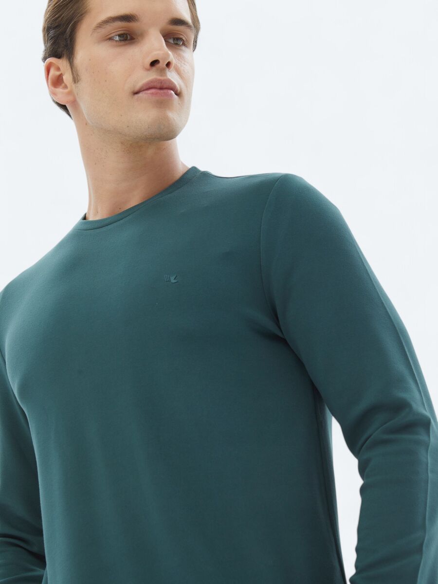 Green Crew Neck Sweatshirt - 4